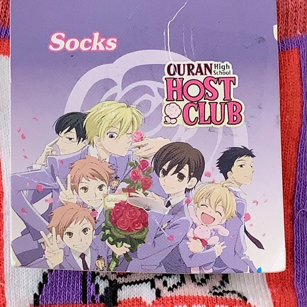 Hot Topic Women's One Size SpongeBob‎ Ouran Host Club Graphic No Show Socks NWT